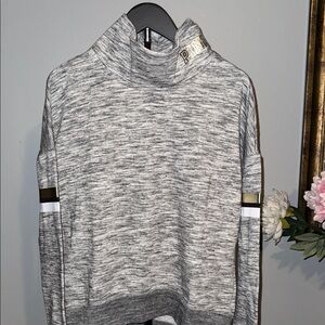 Victoria's Secret Gray Cowl Neck Sweater with Gold Accents